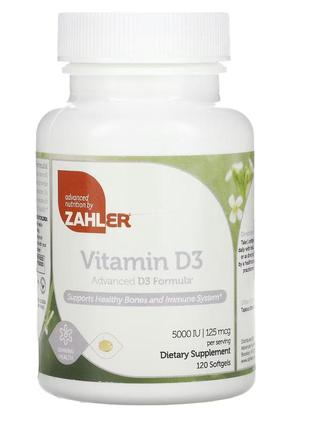 Витамин д3 5000мо 120 капсул zahler d3