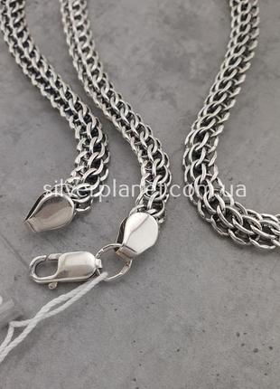 Серебряная цепочка питон / венеция. цепь на шею серебро толстая широкая 7 мм8 фото
