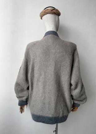 Кардиган мохер винтаж эксклюзив, шерстяной свитер кардиган4 фото