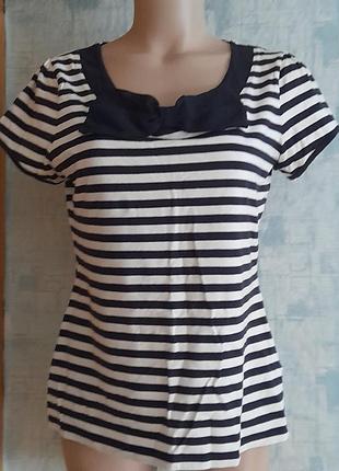 Стрейчева кофтинка у смужку із бантом   next  р. 46