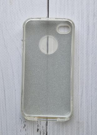 Чехол apple iphone 4 / iphone 4s для телефона силиконовый серый2 фото
