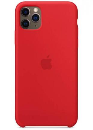 Чохол silicone case soft touch для apple iphone 11 pro червоний з відкритим низом