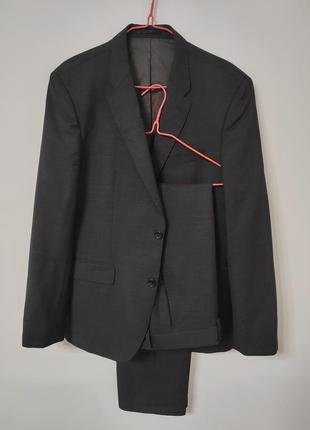 Костюм класичний чорний (темно сірий) чоловічий tommy hilfiger, розмір l