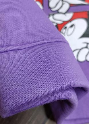 Теплый фиолетовый костюм на девочку трехнитка микки маус размер 92-986 фото
