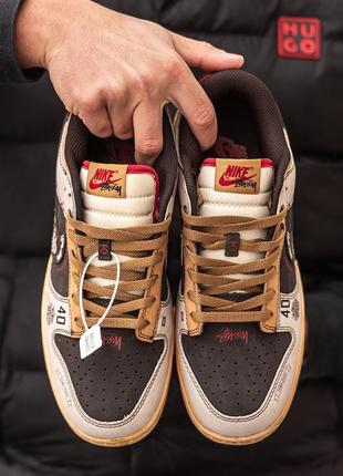 Мужские кроссовки nike sb dunk low x stussy 40th / найк сб данк лоу8 фото