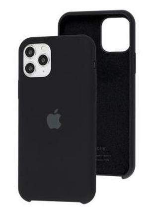 Силиконовый чехол apple silicone для iphone 11 pro черний с открытым низом