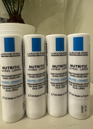 Живильний бальзам для глибокого відновлення шкіри губ la roche-posay nutritic levres lips, 4.7 мл1 фото