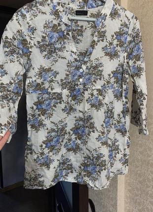 Рубашка в цветочный принт рубашка блуза3 фото