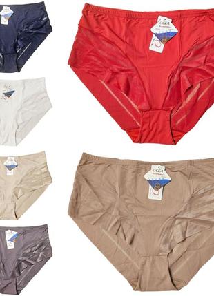 Жіночі трусики сліпи безшовні із сіточкою більших розмірів