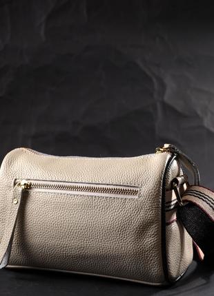 Изумительная сумка для стильных женщин из натуральной кожи vintage 22264 белый7 фото
