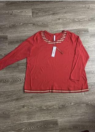 60-62 батал стильная красная натуральная весенняя кофта кофточка свитерик мирер1 фото