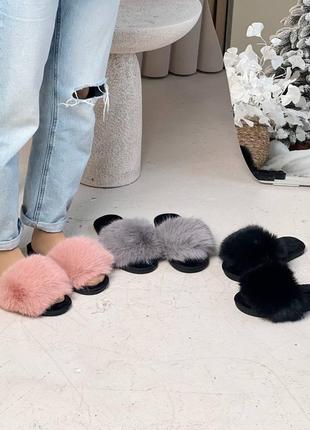 Легкие и удобные домашние тапочки из эко меха