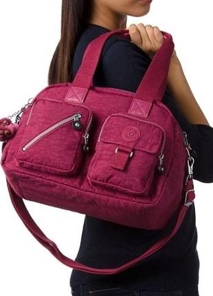 Женская сумка kipling defea bag color label berry