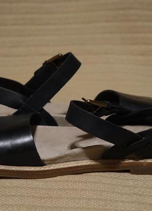 Мягкие комфортные открытые черные кожаные босоножки clarks англия 38 р.6 фото