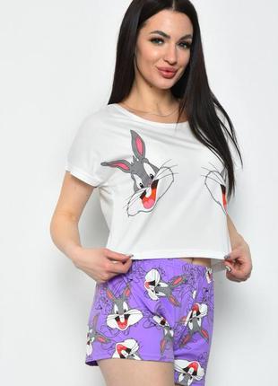 Пижама женская летняя шорты+футболка разные расцветки