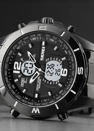 Часы спортивные skmei 1670bkwt, часы мужские спортивные, брендовые ib-565 мужские часы2 фото