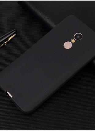 Чехол xiaomi redmi note 4x / note 4 global силикон soft touch бампер черный