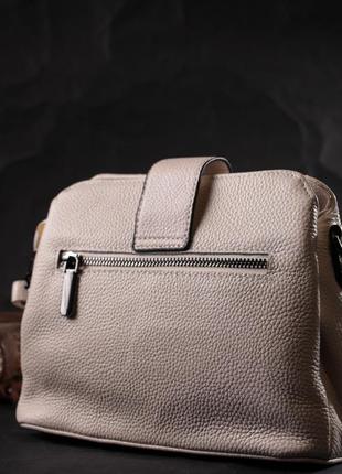 Вишукана сумка для стильних жінок із натуральної шкіри vintage 22414 біла7 фото