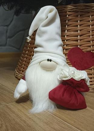 Скандинавський інтер'єрний гном. подарунок до дня закоханих.