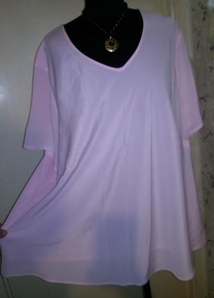 Витончена,ніжно-рожева,пудра (фото 5,6),жіночна блуза великого розміру