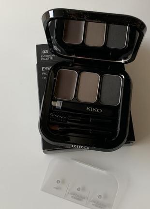 Палетка тіней для брів від кіко мілано eyebrow expert palette