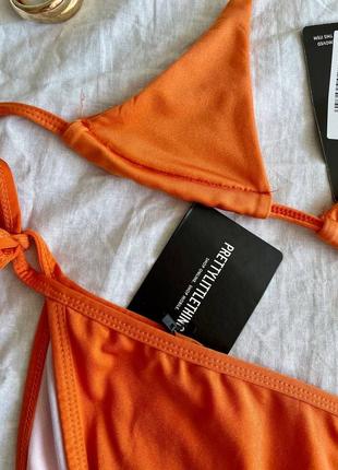 Оранжевый купальник бикини prettylittlething4 фото