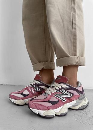 Шикарные женские кроссовки new balance 9060 cherry blossom вишнёвые3 фото