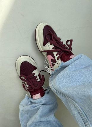 Кроссовки nike sb low «&nbsp;burgundy / cream&nbsp;» premium5 фото