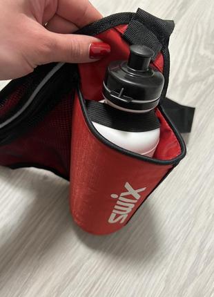 Поясна сумка-підсумок для бігу swix bottle holder waist bag pack4 фото