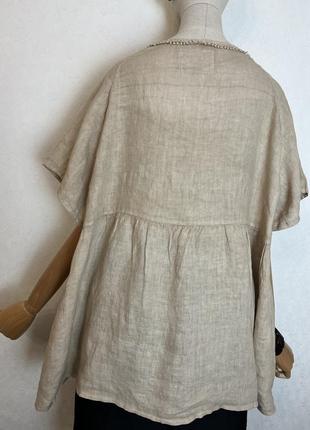Лен100%,блуза реглан,рубаха с баской,етно бохо стиль,linen collection8 фото