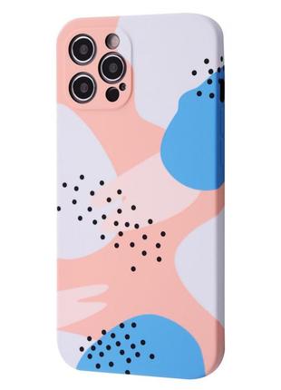 Чохол wave neon x luxo minimalistic case iphone 12 pro max pink sand/blue