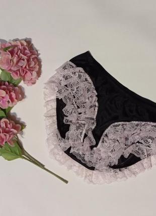 Жіночі ошатні трусики з мереживом, handmade by lizzy (ша).