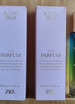 Парфумована вода zara sultry pear 30ml original.