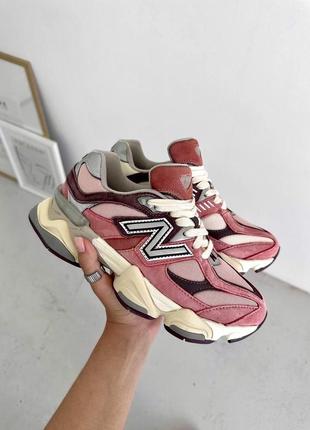 Шикарные женские кроссовки new balance 9060 cherry blossom вишнёвые1 фото