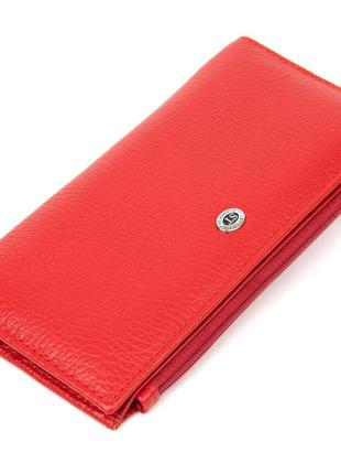 Жіночий шкіряний гаманець st leather 19381 червоний