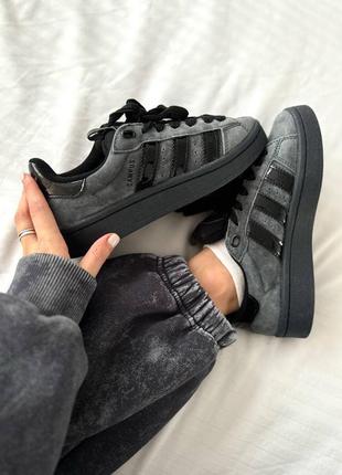 Кросівки adidas campus « graphite / black patent » premium