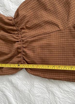 Стильний коричневий комбінезон з шортами 11-13р комбінезон літній h&m в смужку5 фото