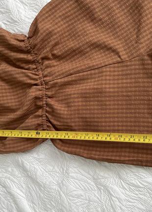 Стильний коричневий комбінезон з шортами 11-13р комбінезон літній h&m в смужку7 фото
