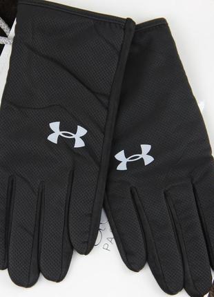 Перчатки мужские сенсорные замш с плащевкой на меху осень-зима размер xl