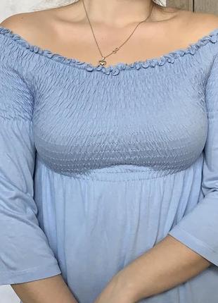 Блуза жатка зі спущеними плечима2 фото