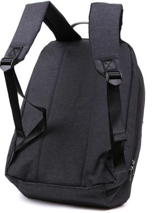 Добротный мужской рюкзак из текстиля vintage 20490 черный2 фото