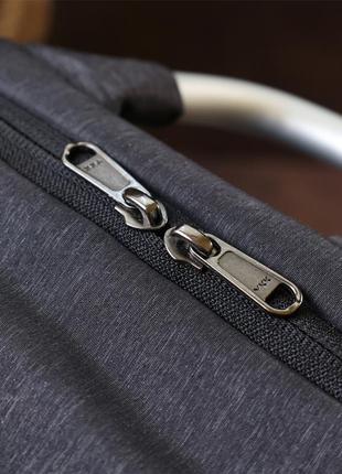 Добротный мужской рюкзак из текстиля vintage 20490 черный9 фото