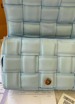 Женская сумка bottega veneta padded cassette bag blue6 фото