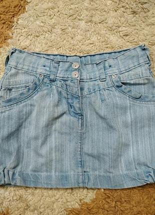 Фирменная джинсовая юбка okay на 10-12 лет1 фото