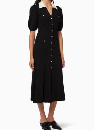 Сукня у стилі sandro paris чорне з білим комірцем