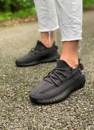 Кроссовки adidas yeezy boost 350 v2 black full reflective кросівки1 фото