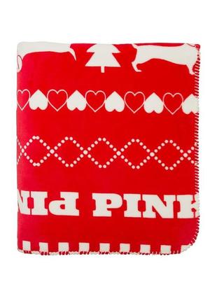 Плед victoria's secret pink cozy-plush blanket3 фото