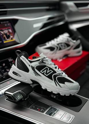 Чоловічі кросівки new balance 530 / нью беленс / демісезонні / весняні, літні, осінні / взуття / шкіра, текстиль / білі, чорні, сірі