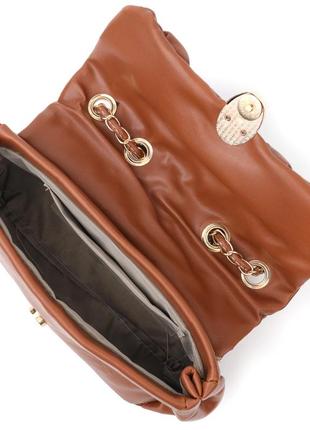 Оригінальна жіноча сумка з екошкіри vintage 18711 коричневий4 фото