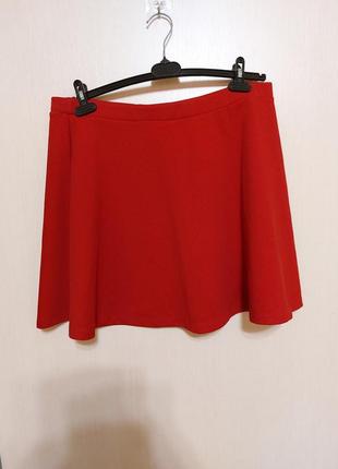 Короткая красная юбка new look 18 размер2 фото